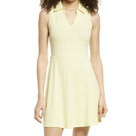 bp Dresses & Skirts - BP Polo Collared Sleeveless Tennis Dress Yellow Lemonade L NWT